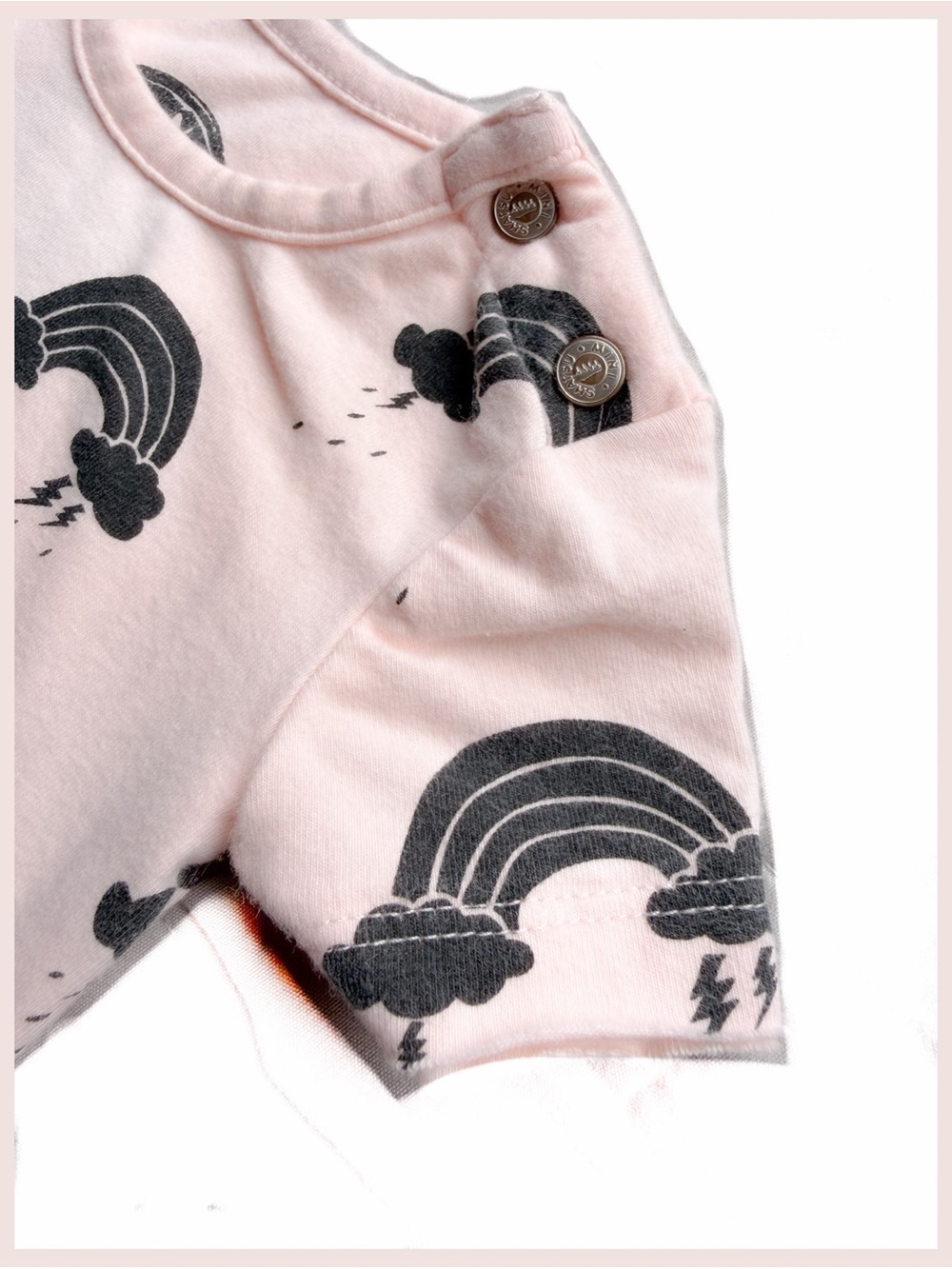 Mini Shatsu Punk Eat Rainbows For Breakfast Romper NB Girl Boy Newborn 0 3 Mo - Picture 4 of 5
